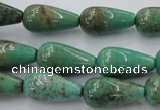 CAG1601 15.5 inches 10*20mm teardrop green grass agate gemstone beads