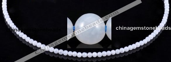 CAG162 Smooth round 4mm blue lace agate gemstone beads wholesale