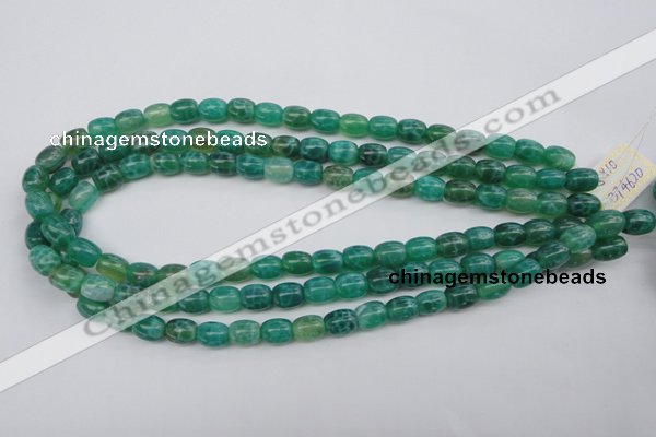 CAG1620 15.5 inches 8*10mm egg-shaped peafowl agate gemstone beads