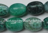 CAG1621 15.5 inches 15*20mm egg-shaped peafowl agate gemstone beads