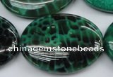 CAG1623 15.5 inches 30*40mm oval peafowl agate gemstone beads