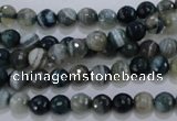 CAG1635 15.5 inches 6mm faceted round blue agate gemstone beads