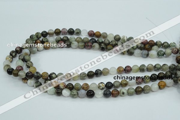 CAG1686 15.5 inches 8mm round ocean agate beads wholesale