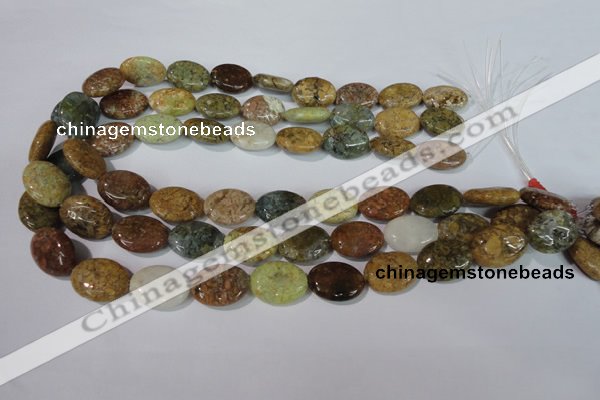 CAG1736 15.5 inches 15*20mm oval rainbow agate beads wholesale