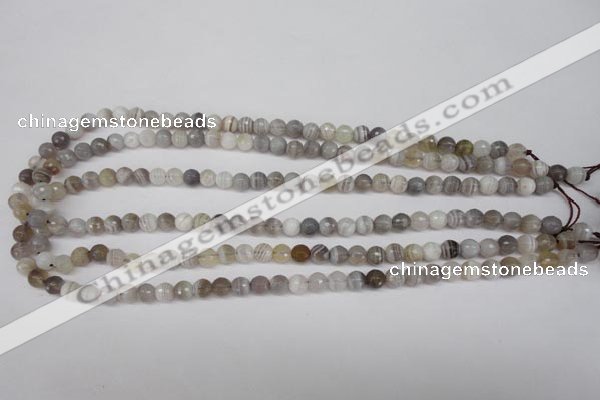 CAG1752 15.5 inches 6mm faceted round Chinese botswana agate beads