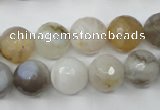 CAG1814 15.5 inches 12mm faceted round Chinese botswana agate beads