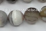 CAG1817 15.5 inches 18mm faceted round Chinese botswana agate beads