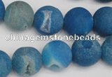 CAG1857 15.5 inches 16mm round matte druzy agate beads whholesale