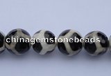 CAG1870 15.5 inches 6mm faceted round tibetan agate beads wholesale