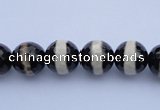 CAG1878 15.5 inches 6mm faceted round tibetan agate beads wholesale