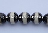 CAG1879 15.5 inches 8mm faceted round tibetan agate beads wholesale