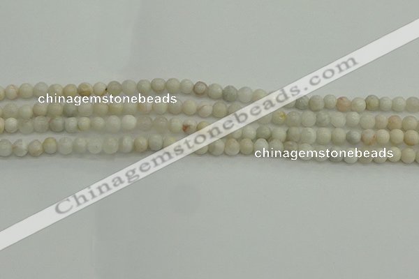 CAG1894 15.5 inches 4mm round grey agate beads wholesale