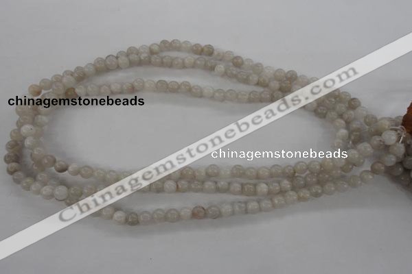 CAG1895 15.5 inches 6mm round grey agate beads wholesale