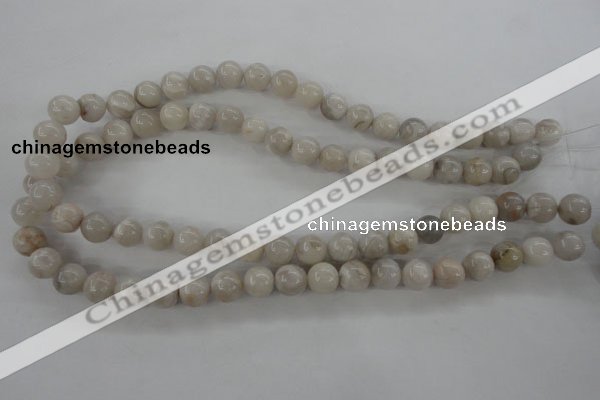 CAG1897 15.5 inches 10mm round grey agate beads wholesale