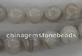 CAG1898 15.5 inches 12mm round grey agate beads wholesale