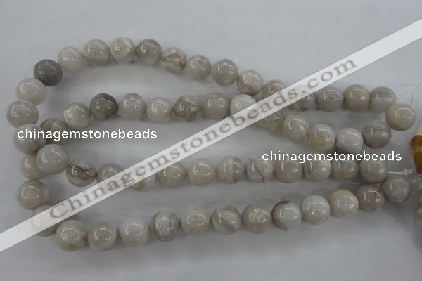 CAG1900 15.5 inches 16mm round grey agate beads wholesale