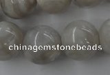 CAG1901 15.5 inches 18mm round grey agate beads wholesale