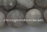 CAG1911 15.5 inches 20mm faceted round grey agate beads wholesale