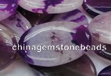 CAG202 15.5 inches 25*35mm oval purple agate gemstone beads