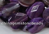 CAG206 15.5 inches 10*20mm faceted teardrop purple agate beads