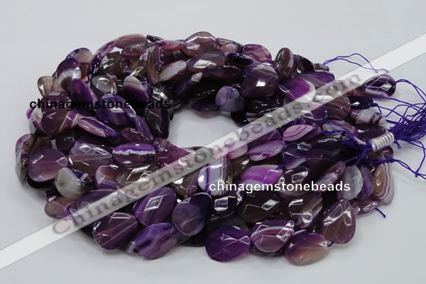 CAG206 15.5 inches 10*20mm faceted teardrop purple agate beads