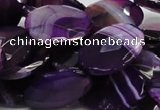 CAG208 15.5 inches 18*25mm faceted oval purple agate gemstone beads