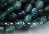 CAG213 15.5 inches 8*10mm freeform blue agate gemstone beads