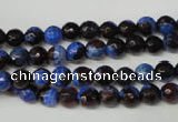 CAG2231 15.5 inches 6mm faceted round fire crackle agate beads