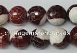 CAG2257 15.5 inches 18mm faceted round fire crackle agate beads