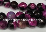 CAG2263 15.5 inches 10mm faceted round fire crackle agate beads