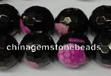 CAG2267 15.5 inches 18mm faceted round fire crackle agate beads