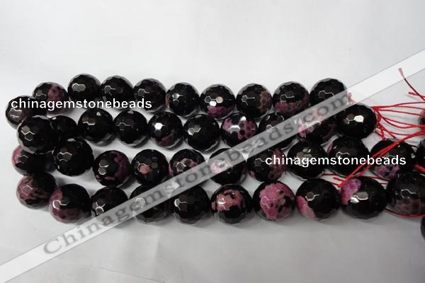CAG2268 15.5 inches 20mm faceted round fire crackle agate beads