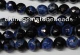 CAG2272 15.5 inches 8mm faceted round fire crackle agate beads