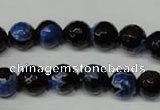 CAG2273 15.5 inches 10mm faceted round fire crackle agate beads