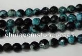 CAG2281 15.5 inches 6mm faceted round fire crackle agate beads