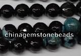 CAG2284 15.5 inches 12mm faceted round fire crackle agate beads