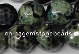 CAG2288 15.5 inches 20mm faceted round fire crackle agate beads