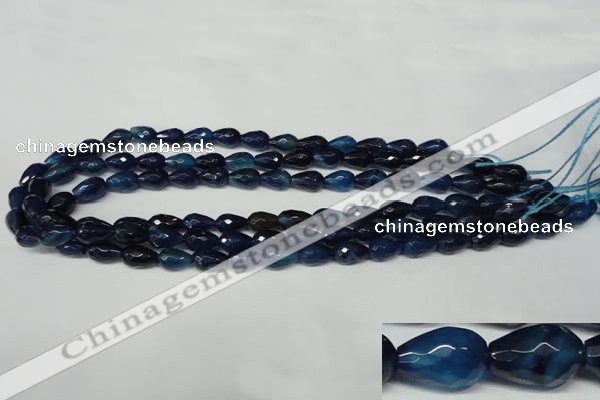 CAG2301 15.5 inches 8*12mm faceted teardrop agate gemstone beads