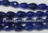 CAG2302 15.5 inches 8*12mm faceted teardrop agate gemstone beads