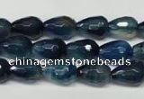 CAG2304 15.5 inches 10*14mm faceted teardrop agate gemstone beads