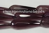 CAG2305 15.5 inches 10*30mm faceted teardrop agate gemstone beads