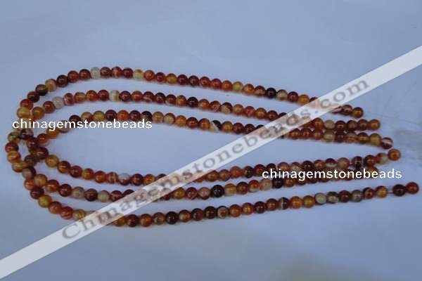 CAG2321 15.5 inches 6mm round red line agate beads wholesale