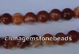 CAG2322 15.5 inches 8mmround red line agate beads wholesale