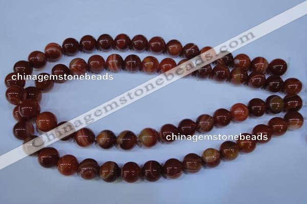 CAG2323 15.5 inches 10mmround red line agate beads wholesale