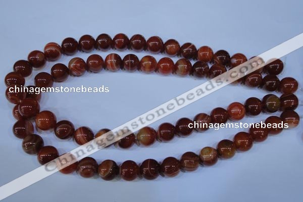 CAG2324 15.5 inches 12mmround red line agate beads wholesale