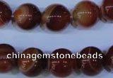 CAG2325 15.5 inches 14mmround red line agate beads wholesale