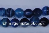 CAG2343 15.5 inches 10mm round blue line agate beads wholesale