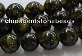 CAG236 15.5 inches 12mm round dragon veins agate gemstone beads