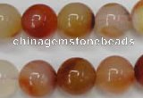 CAG2376 15.5 inches 14mm round red agate beads wholesale