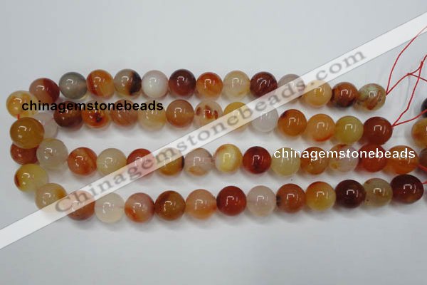 CAG2376 15.5 inches 14mm round red agate beads wholesale